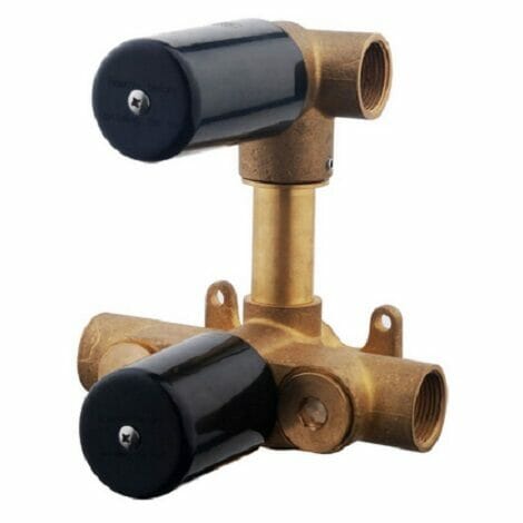 Wiesbaden thermostatische inbouw regendouche set met wandarm ufo 20 cm vierkant type 126 chroom 1