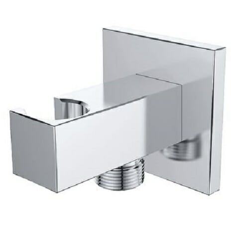 Wiesbaden thermostatische inbouw regendouche set met wandarm ufo 20 cm vierkant type 126 chroom 3