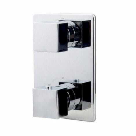 Wiesbaden thermostatische inbouw regendouche set met wandarm ufo 30 cm vierkant type 127 chroom 2