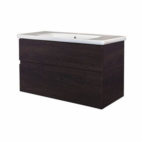 Best Design Quick Greeploos badkamermeubel onderkast met wastafel 100 cm dark brown