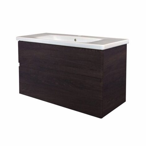 Best Design Quick Greeploos badkamermeubel onderkast met wastafel 80 cm dark brown