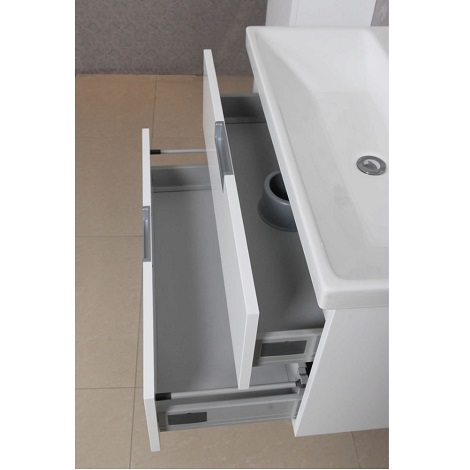 Wiesbaden badmeubel keramische wastafel met spiegel en zijkast wit 80 cm 3