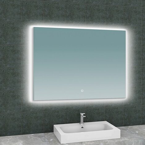 Wiesbaden soul spiegel rechthoek met LED verlichting 100x80 cm