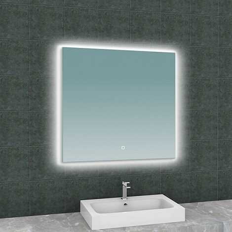 Wiesbaden soul spiegel rechthoek met LED verlichting 80x80 cm