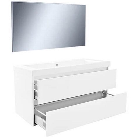 Wiesbaden vision meubelset inclusief spiegel 100 cm wit