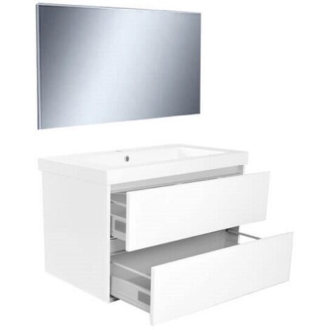 Wiesbaden vision meubelset inclusief spiegel 80 cm wit