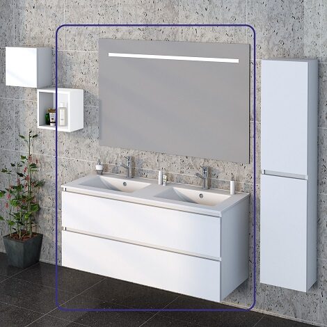 Xellanz sephia compleet badmeubel 120 cm mat wit