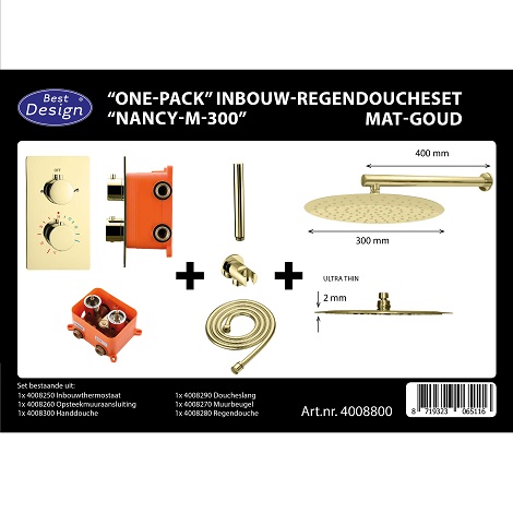 Best Design One Pack inbouw regendoucheset Nancy M 300