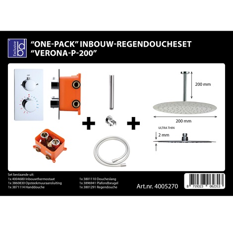 Best Design One Pack inbouw regendoucheset Verona P 200