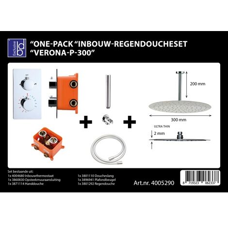 Best Design One Pack inbouw regendoucheset Verona P 300