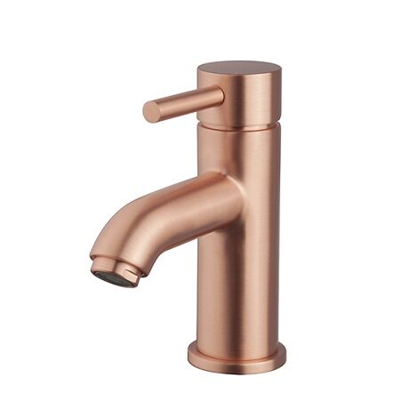 Wiesbaden Cadans wastafelmengkraan laag geborsteld koper
