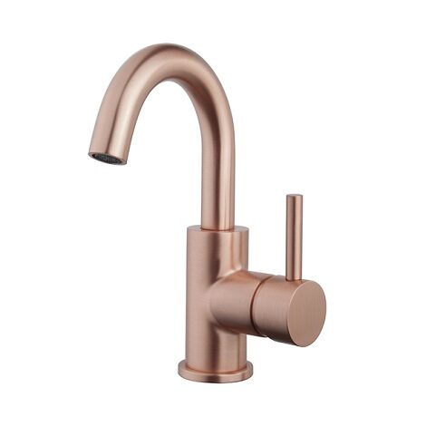 Wiesbaden Caral opbouw wastafelkraan met draaibare uitloop geborsteld koper