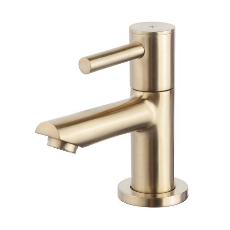 Wiesbaden Fonteinset One Pack Mini Rhea fontein 36x18x9 cm geborsteld messing Carrara links 2