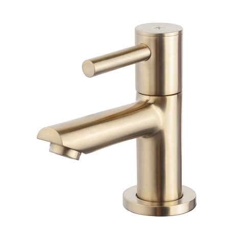 Wiesbaden Fonteinset One Pack Mini Rhea fontein 36x18x9 cm geborsteld messing Carrara rechts 2