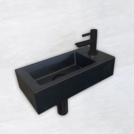 Wiesbaden Fonteinset One Pack Mini Rhea fontein 36x18x9 cm mat zwart rechts 1