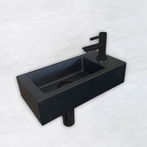 Wiesbaden Fonteinset One Pack Mini Rhea fontein 36x18x9 cm mat zwart rechts 1