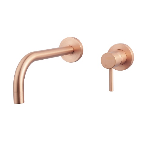 Wiesbaden Inbouw wastafelkraan Slim Twenty eenhendel wastafel afbouwdeel geborsteld koper