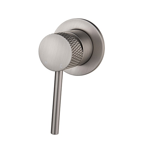 Wiesbaden inbouw mengkraan Ribbd zonder uitloop geborsteld staal