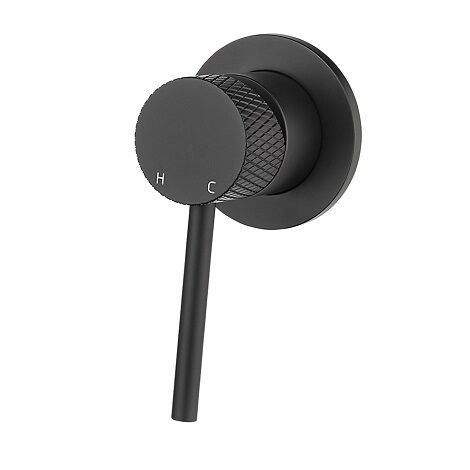 Wiesbaden inbouw mengkraan Ribbd zonder uitloop mat zwart