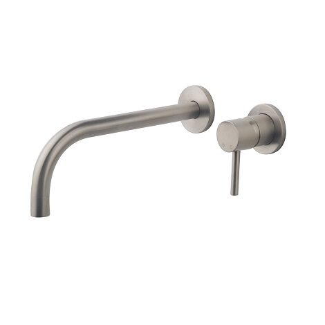 Wiesbaden inbouw wastafelkraan Slim Twenty eenhendel afbouwdeel geborsteld staal