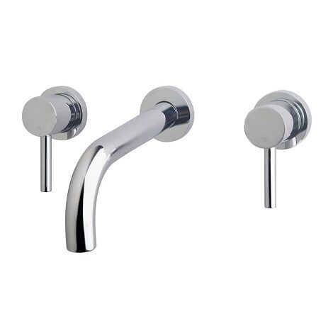 Wiesbaden wastafelkraan Caral 2-knops afbouwdeel chroom