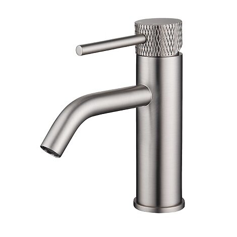 Wiesbaden wastafelkraan Ribbd opbouw wastafelmengkraan geborsteld staal