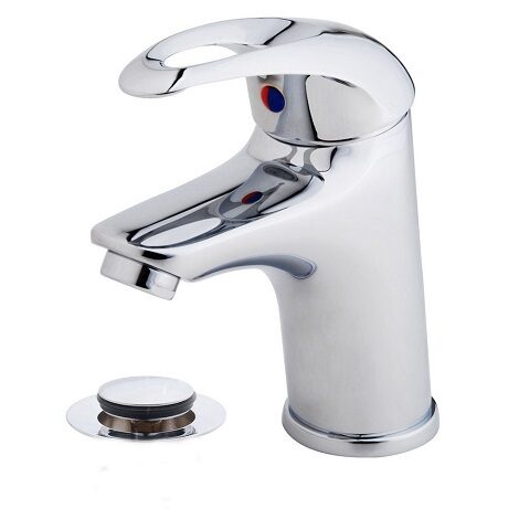 Xellanz wastafelmengkraan Athos met clickwaste chroom