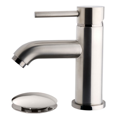 Wiesbaden wastafelmengkraan Cadans laag met clickwaste RVS Look