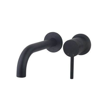 Wiesbaden wastafelmengkraan Caral Twenty afbouwdeel eenhendel mat zwart