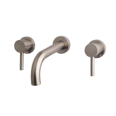 Xellanz inbouw wastafelmengkraan Caral 2.0 2-knops geborsteld staal