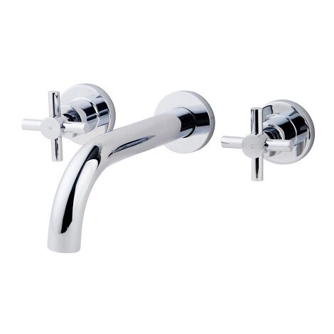 Xellanz inbouw wastafelmengkraan Cross 2-knops chroom